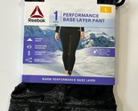 Reebok Women&#39;s Warm Performance Base Layer Pants Size Large Black Camo NEW - £6.30 GBP
