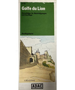 Vintage ADAC Golfe du Lion France German City Map F73 - £8.20 GBP