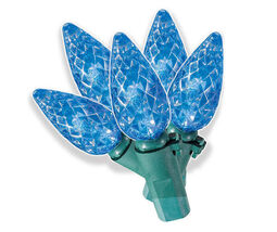 Blue LED C6 String Light Set 60 Lights 18.3ft. Total Length - $11.74