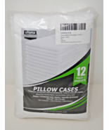 Utopia Bedding 12 Pk Cotton Blend Pillowcases ~ Queen Standard White - $16.65