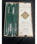 (12) VINTAGE Ivy Green Tapered 12” BOUGIE EFFILEE Colony Candles NIB USA - $558.42 MXN