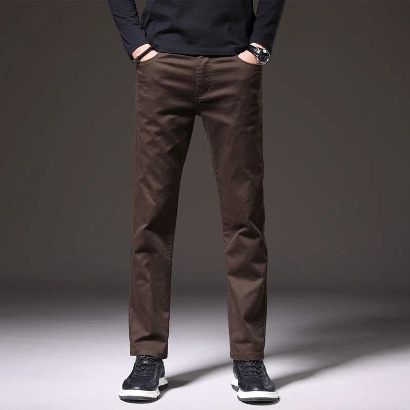 SHAN BAO 98% cotton pants autumn 2024  new clic style young men&#39;s slim straight  - £187.68 GBP