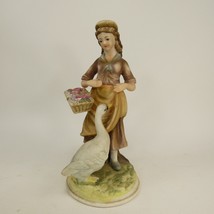 Andrea  &quot; Girl With Basket And Goose &quot;  Figurine  Nice Display Piece 6425 SFJH2 - £13.63 GBP