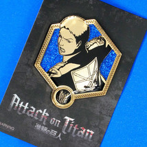 Attack on Titan Reiner Braun Golden Glitter Enamel Pin - Figure Anime Manga - £11.76 GBP