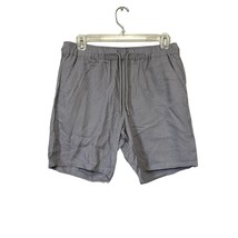 ASOS Men&#39;s Gray/Purple Slim Fit Linen Blend Drawstring Shorts Pockets S NWT - £17.66 GBP