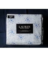 NIP Ralph Lauren King Sheet Set White Blue Floral Design 100% Cotton Dee... - £92.92 GBP
