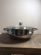 Wolfgang Puck 12&quot; Chef&#39;s Pot With Lid Stainless Steel Pan Bistro Collection  - £40.15 GBP