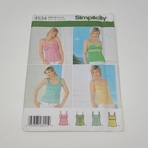 Simplicity 4534 Sewing Pattern Camisole Shirt Top Size 4-10 Dd Womens Uncut - £7.89 GBP