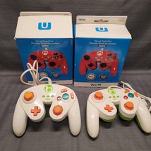 Lot of 4x  Wii U Wired Fight Pad Controller 2x Mario 2x Yoshi- Nintendo - £50.84 GBP