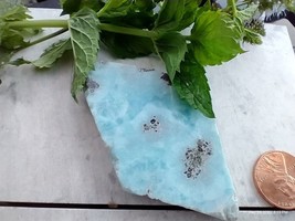 Atlantis Dolphin Stone Larimar Natural Authentic Slab Rough Blue Gem Stone 39 gr - £34.01 GBP