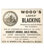 Woods Leather Polish 1885 Advertisement Victorian New Orleans Expo ADBN1A15 - $28.01 CAD