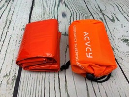 2 Pack Emergency Sleeping Bag Blanket Lightweigh Survival Compact Waterproof - £11.19 GBP