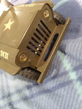 Vintage 1960&#39;s Tonka Army Green Jeep GR2-2431 Pressed Steel Military Toy - £28.08 GBP