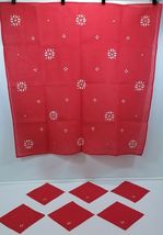 QQ) Vintage Christmas Tea Coffee Accent Table Decorative Tablecloth Napkins - $9.89
