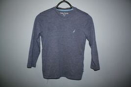 Nautica- Boys Youth Size 8 Blue Long Sleeve V Neck - $6.92