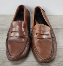 Men's Brown Cole Haan Leather Driving Penny Loafers - Size 12 M - $38.69