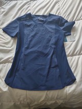 Cherokee iflex XS Navy Women&#39;s Scrubs Shirt Nursing-Brand New-SHIPS N 24... - £30.83 GBP