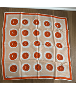 Vintage Vera Neumann Celestial Sun Moon 25”sq Scarf Orange - $602.64 MXN