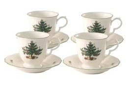 Nikko Happy Holidays Tall Tea Cup and Saucer, Set of 4 - £70.05 GBP