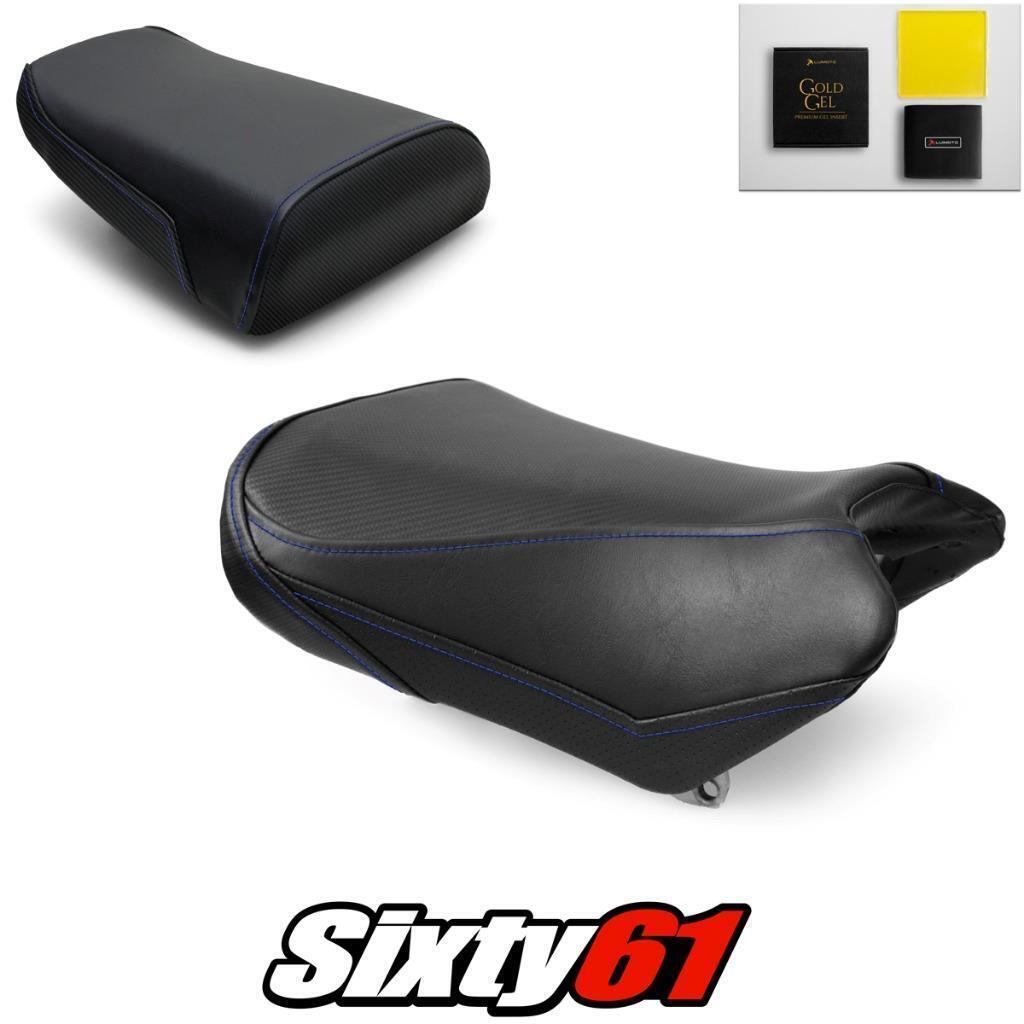 Luimoto Seat Cover For Suzuki GSXR 600/750 – 2001-2003 Deep Blue Pearl Carbon (Front & Rear)