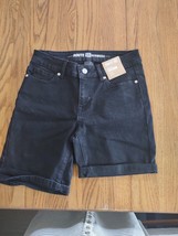 Route 66 Size 6 Bermuda Black Jeans Shorts - £23.32 GBP