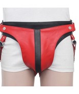 Men&#39;s Jock Strap Underwear Leather Cod Piece Thong Fetish Gay Briefs Joc... - $54.62