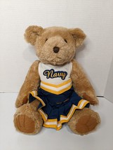Traditional Bear MCM Plush Cheerleader Outfit Blue Gold Navy Tan 16&quot; Flat - £11.68 GBP