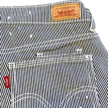 Levis Shorts Womens 7 Blue White Striped Genuinely Crafted Denim Red Tab... - $18.69
