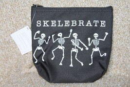 Snack &amp; Go Pouch (New) Skelebrate - Black W/ Dancing Skeletions - AL82 - £12.95 GBP