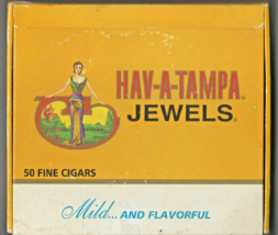 Vintage HAV-A-TAMPA JEWELS Cigar Box cardboard Used 50 Fine Mild Flavorful - $91.80