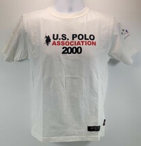 Vintage Kids USPA U.S. Polo Association White Cotton T-Shirt Medium - £7.73 GBP