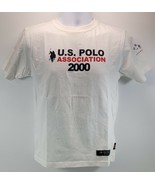 Vintage Kids USPA U.S. Polo Association White Cotton T-Shirt Medium - £7.89 GBP