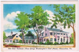Postcard Old Club Teahouse George Washington&#39;s Club House Alexandria Vir... - £3.88 GBP