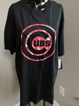 Large Genuine Merchandise Chicago Cubs Shirt NWT 100% Cotton Unisex Black Red - £7.87 GBP