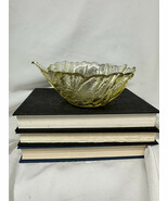 BLENKO HANDCRAFT USA #838S YELLOW GOLD CABBAGE LEAF BOWL HAND BLOWN GLAS... - $26.18