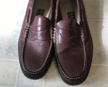 LL Bean Vtg 90&#39;s Mens Brown Penny Loafers 11M Boat Shoe Side and Sole - £44.41 GBP