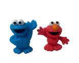 Lot of 2 Sesame Street PVC Plastic Toy Figures Elmo and Cookie Monster - $10.32