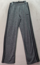 adidas Sweatpants Girls Large Gray Medium Wash Elastic Waist Drawstring Logo - £15.99 GBP