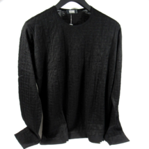 Verri Men&#39;s Greek Key Knit Sweater Made in Italy Black Size 52 Large - £138.26 GBP
