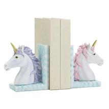 NEW Cute Girls Room Gift Unicorn Bookend Book shelf Statues Sculpture Home Decor - £30.33 GBP