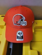 New Cleveland Browns Helmet &#39;47 MVP Brand NFL Adjustable Strapback Hat  Cap - £14.66 GBP
