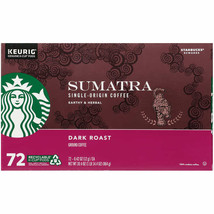 Starbucks Coffee Single Origin Sumatra Dark Roast K-Cup, 72-Count - £59.06 GBP