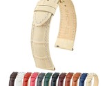 Hirsch Duke Calf Watch Strap - White Band/Silver Buckle - L - 18mm / 16m... - $59.95