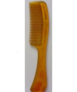 Vintage Goody Lucite Clear Yellow Thick Hair Comb  - $17.82 CAD
