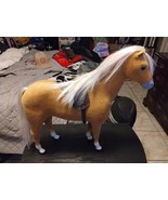 American Girl 19&quot; Palomino Horse Saddle Bridle Light Brown Riding Equest... - $64.54 CAD