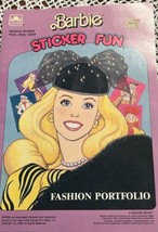 Vintage Barbie Sticker Fun Fashion Portfolio Golden Book 1988 Used - $7.92