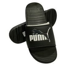 Nwt Puma Msrp $48.99 Cool Cat Leap Men&#39;s Black Slip On Slides Sandals Size 7 9 - £16.97 GBP