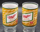 Vintage Miller High Life Beer Advertising Bar Glasses - NOS - Matched Pa... - £19.35 GBP
