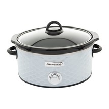 Brentwood Scallop Pattern 4.5 Quart Slow Cooker in White - £67.92 GBP