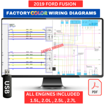 2019 ford Fusion Complete Color Electrical Wiring Diagram Manual USB - $24.95